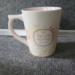 Inspirational Pink Mug He Fills My Life With Good Things